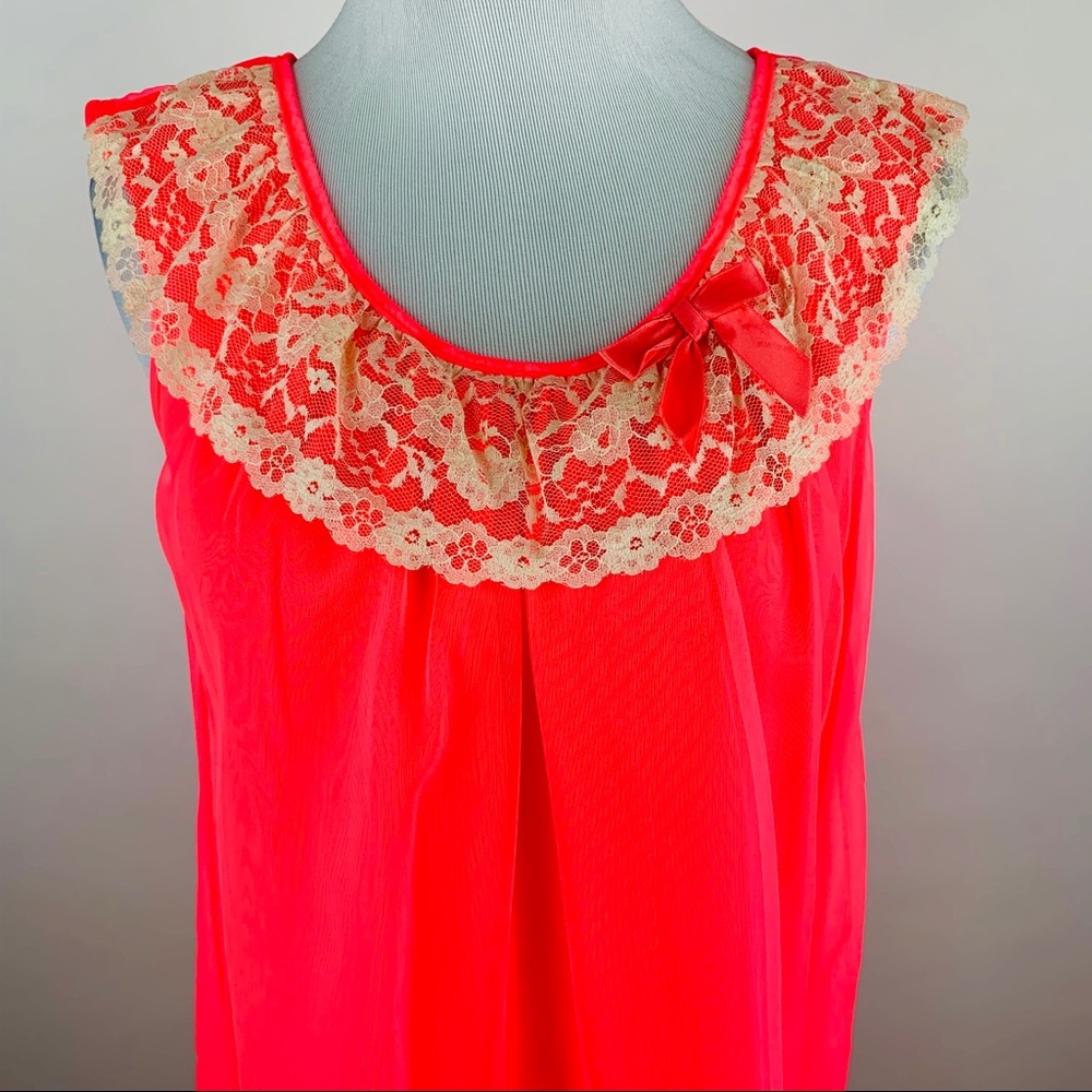 Vintage Radcliffe Lace Trim Night Gown Sz Medium - Picture 2 of 10